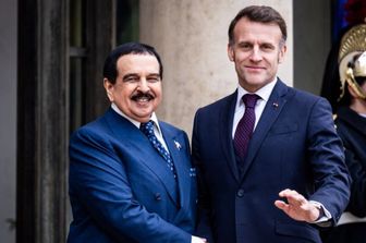 Il principe ereditario Mohamed bin Salman e il presidente francese Emmanuel Macron