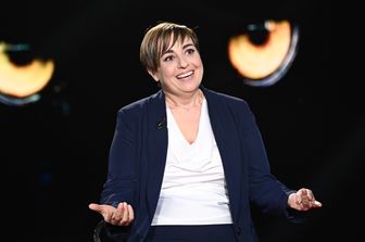 Benedetta Rossi durante l'intervista a Belve