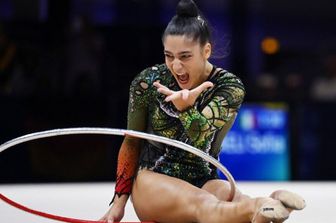 Sofia Raffaeli ai campionati del mondo a Francoforte