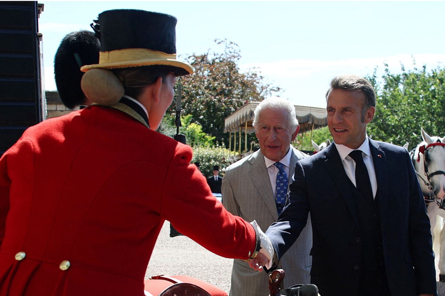 Re Carlo III e il premier francese Emmanuel Macron