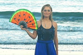 Greta Scarano durante il photocall alla Mostra del cinema di Venezia