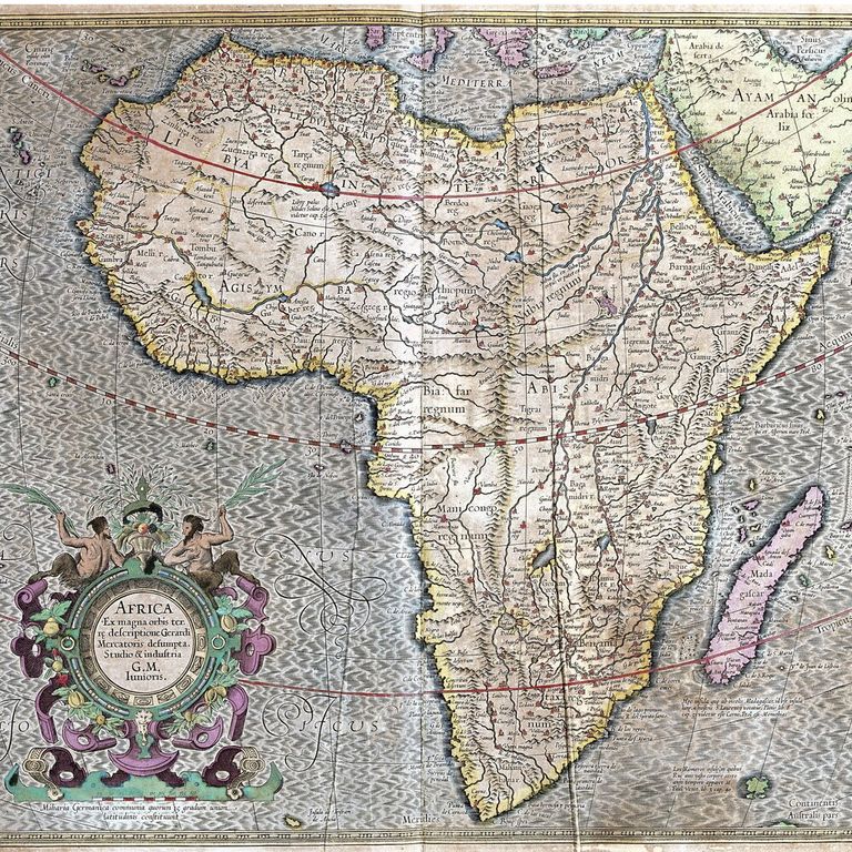 Il continente africano sulla mappa di Gerardo Mercatore