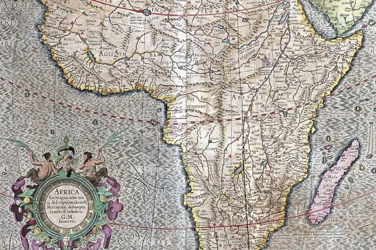 Il continente africano sulla mappa di Gerardo Mercatore
