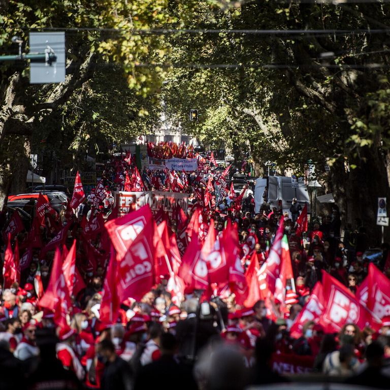 La manifestazione della Cgil