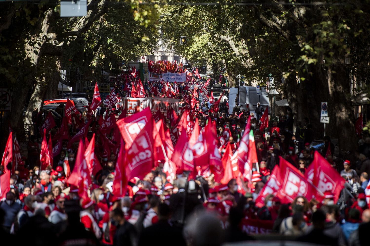 La manifestazione della Cgil