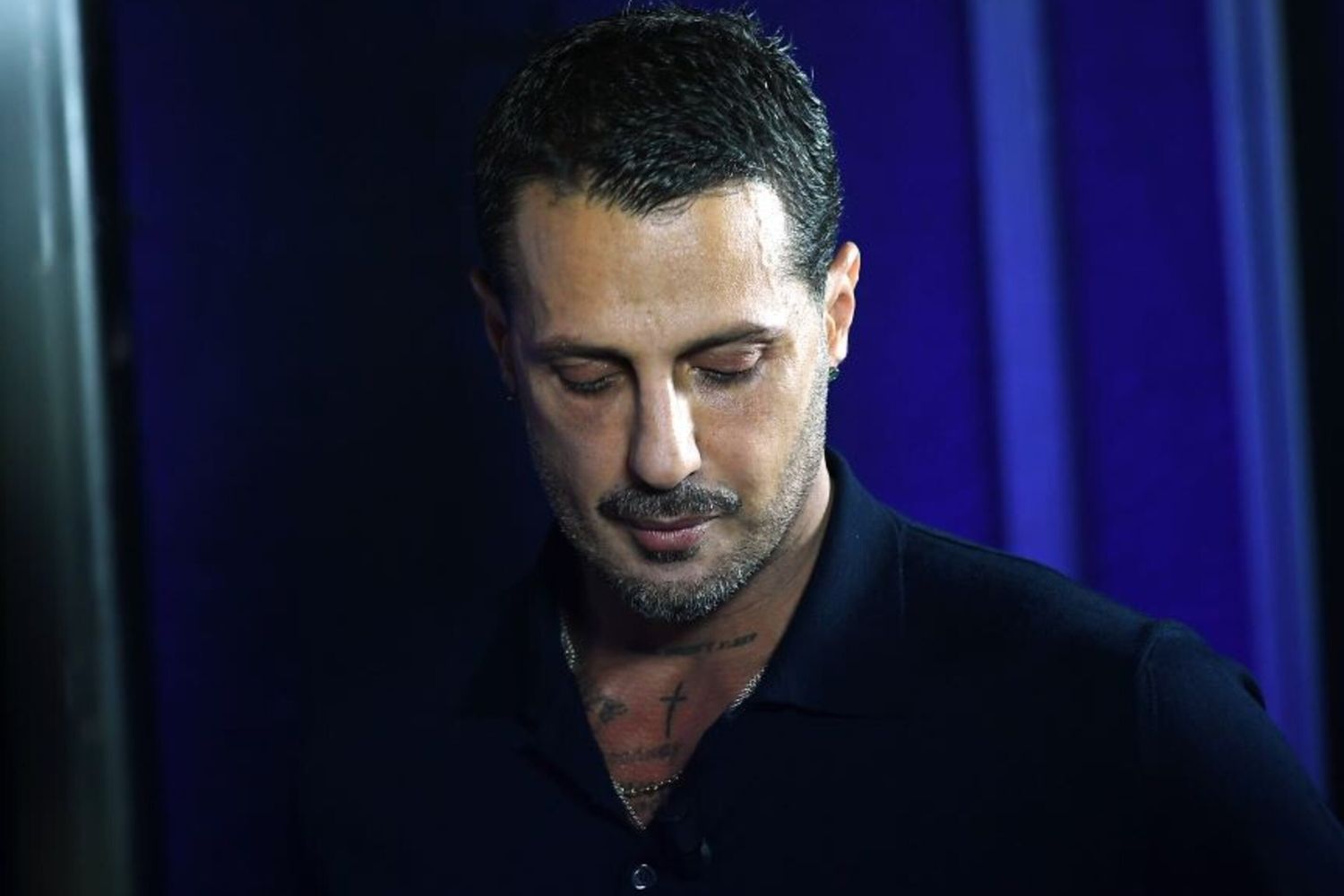 Fabrizio Corona al programma "Non è l'Arena" su La7 - foto del 6 ottobre 2021