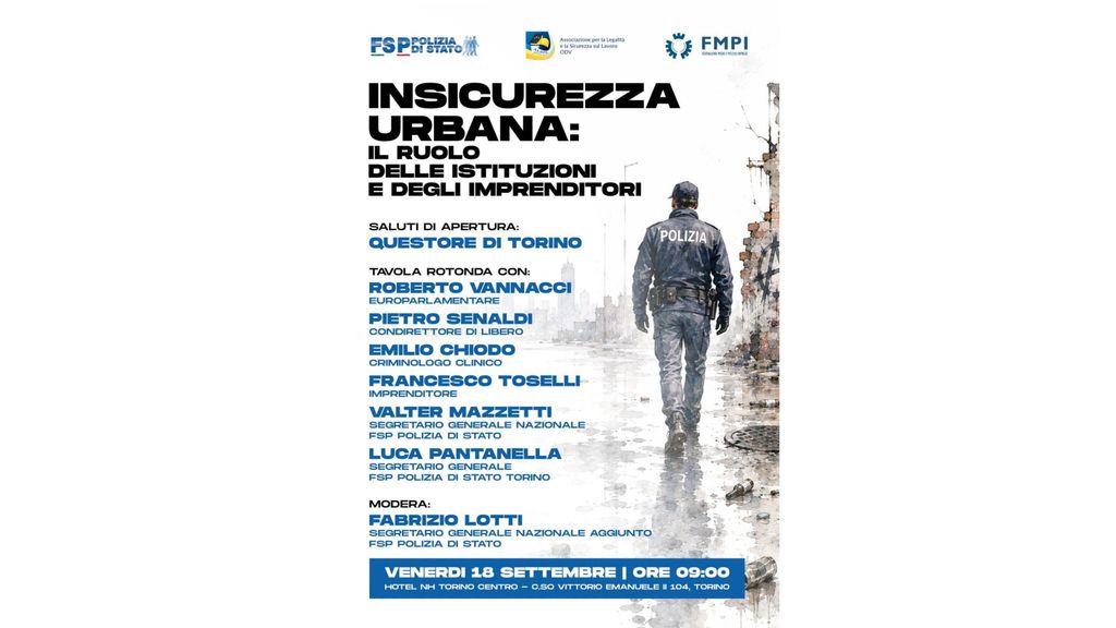 La locandina del convegno Fsp Polizia di Stato