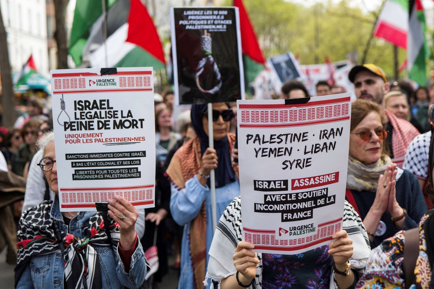 Manifestazioe in Francia pro Pal e contro Israele
