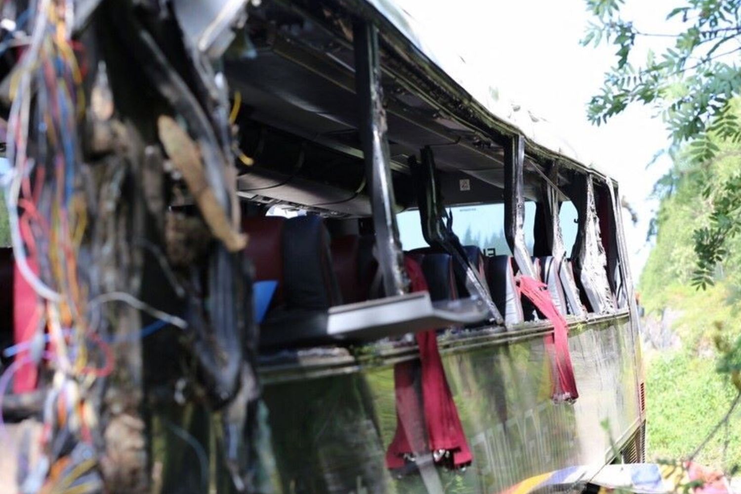 Incidente in cui è rimasto coinvolto un bus turistico  - immagine di archivio