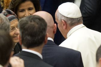 Emma Bonino e papa Francesco a maggio 2015