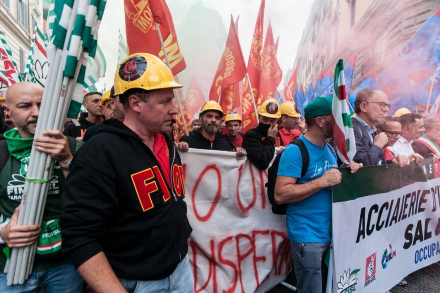 Protesta per l'Ex Ilva
