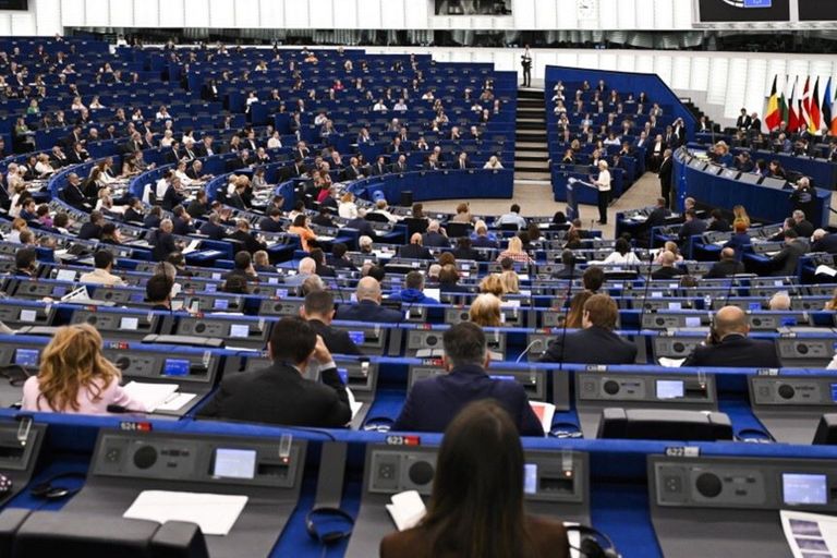 Ursula von der Leyen al Parlamento europeo a Strasburgo nel discorso annuale sullo stato dell'Unione