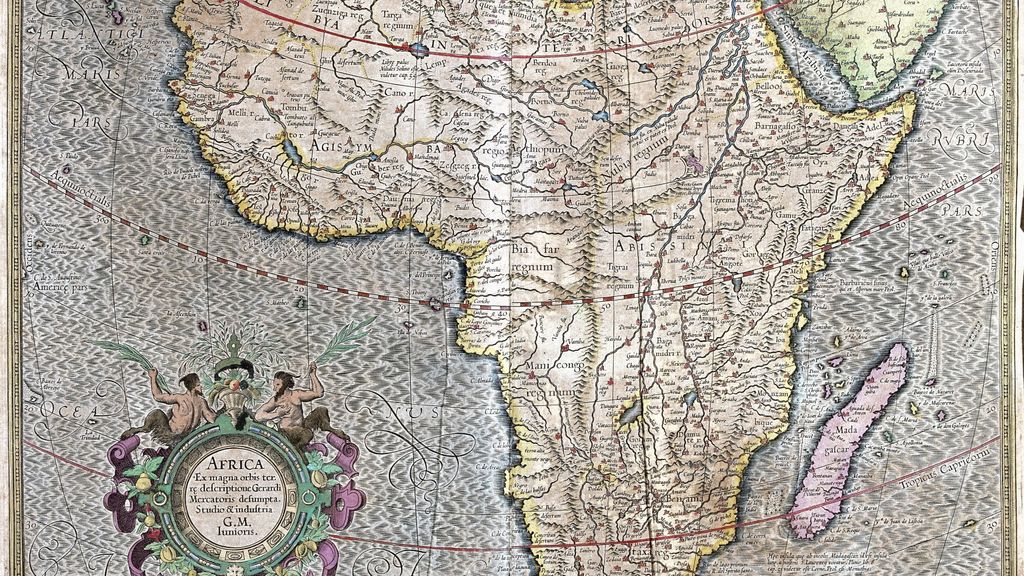 Il continente africano sulla mappa di Gerardo Mercatore