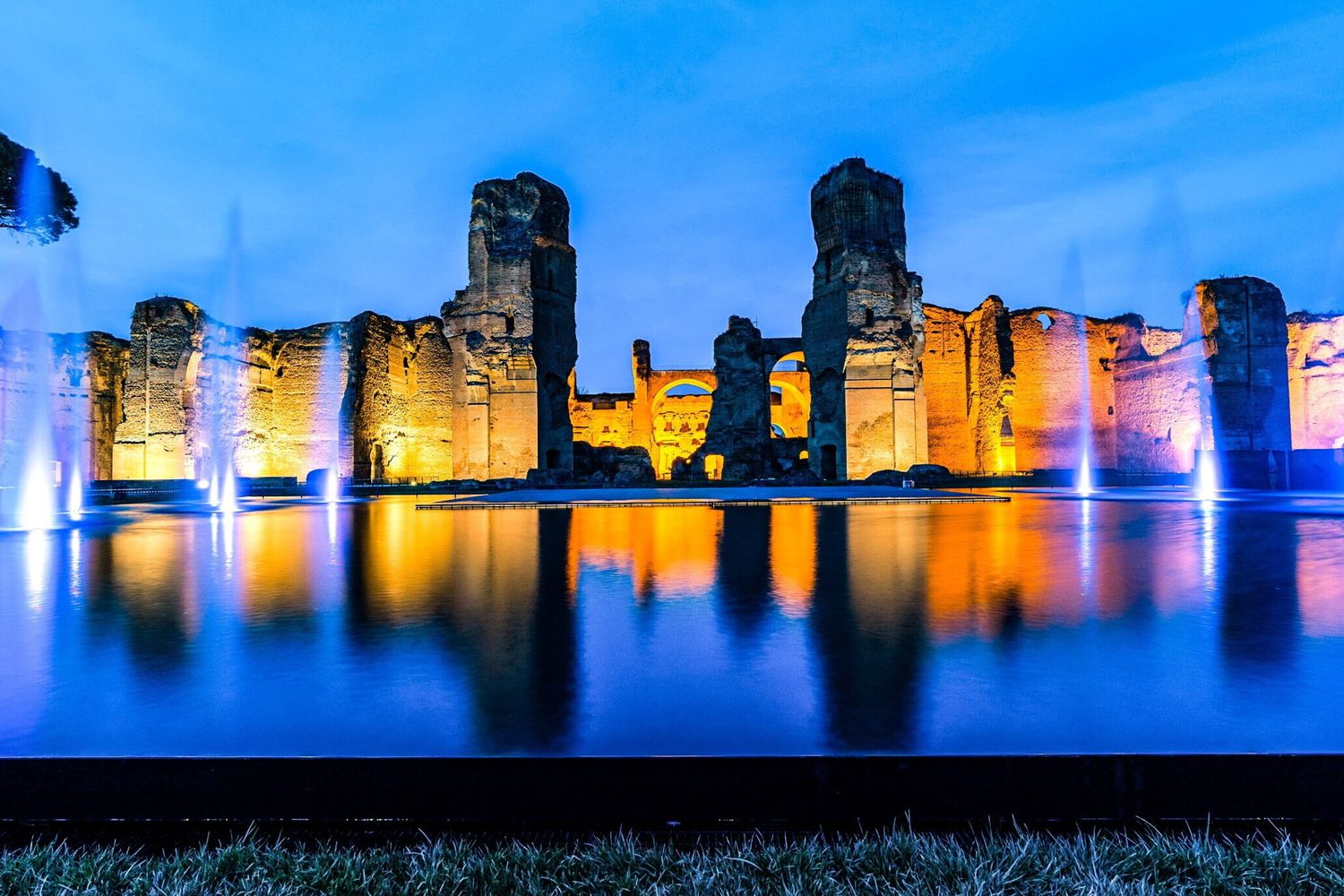 Terme di Caracalla di notte