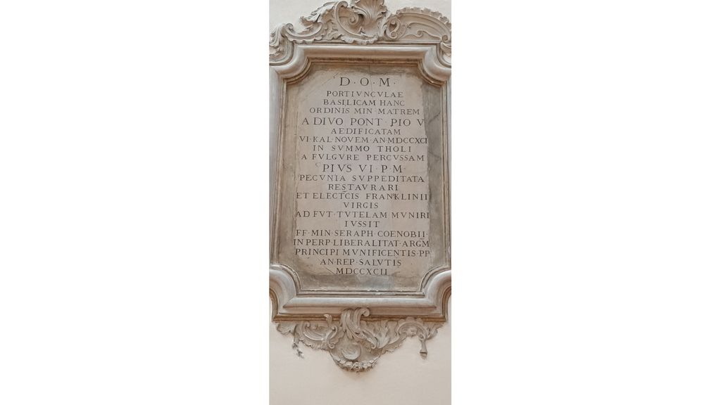 lapide affissa nel 1792