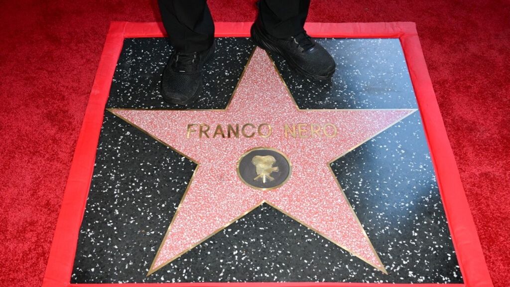 La stella di Franco Nero alla Walk of Fame a Hollywood