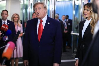 Il presidente Trump con la first lady Melania al Palazzo di Vetro dell'Onu a New York