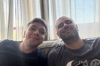 Alessandro Di Battista con Luca Di Giuseppe, presidente dell'Associazione Schierarsi