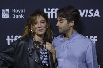 Jasmine Trinca e  Paolo Strippoli alla presentazione de "L'Estranea" all' International Film Festival a Toronto, in Canada