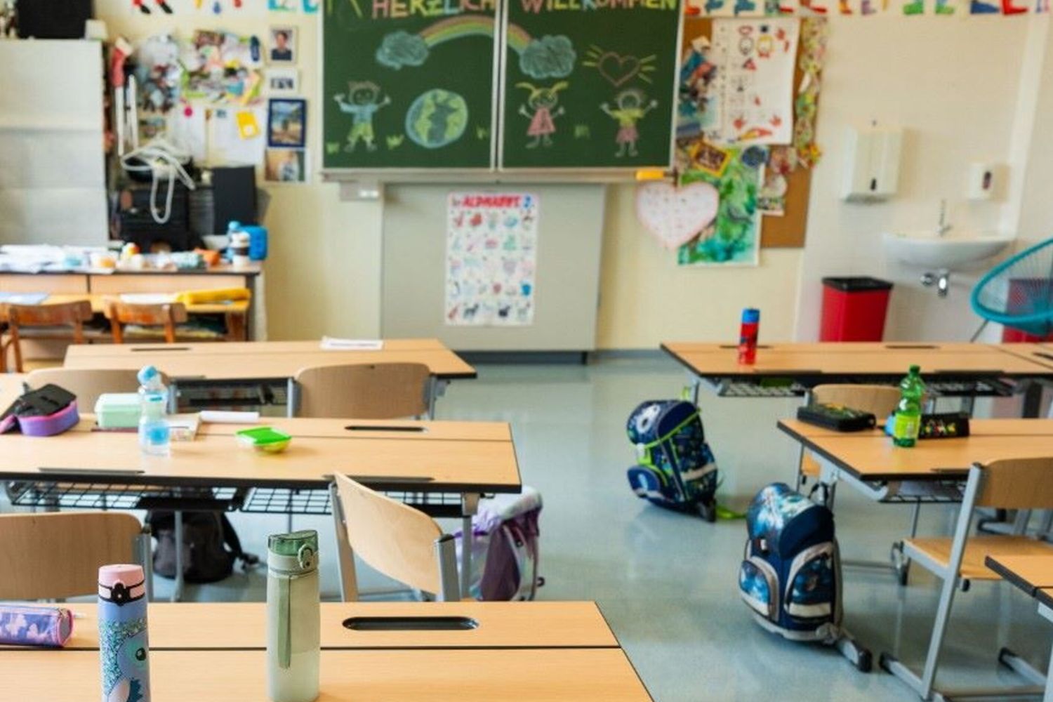 L'aula di una scuola a Vienna, in Austria