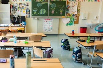 L'aula di una scuola a Vienna, in Austria