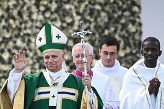 Papa Leone a Lourdes