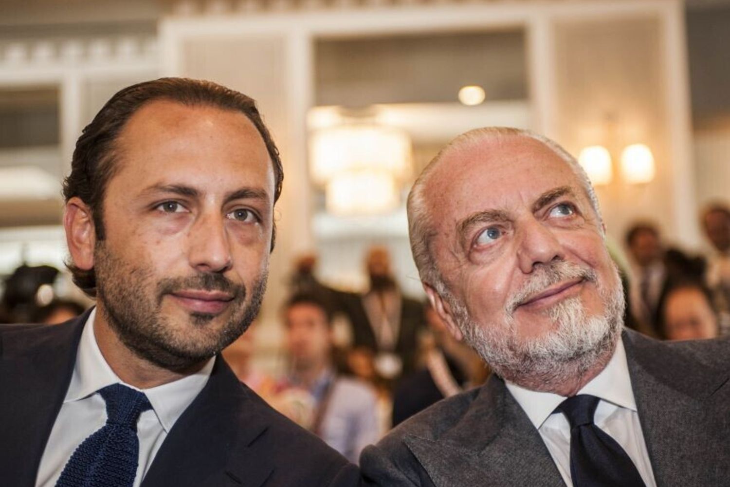 Aurelio De Laurentiis e il figlio Luigi
