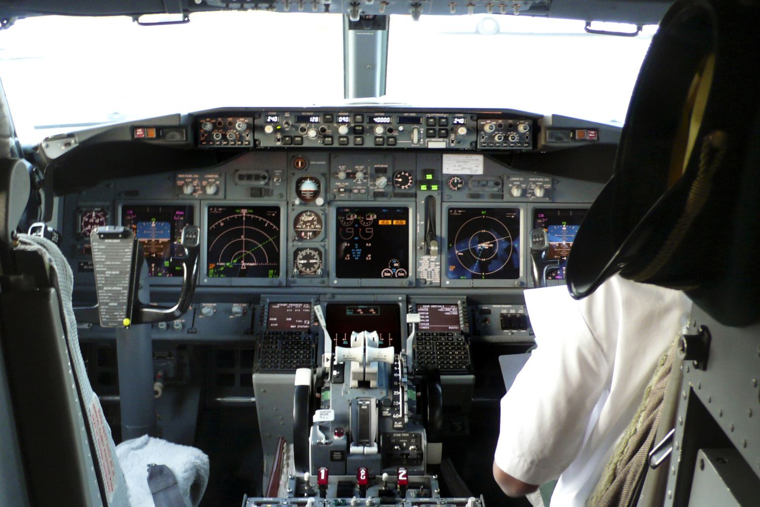 Cabina di pilotaggio di un aereo
