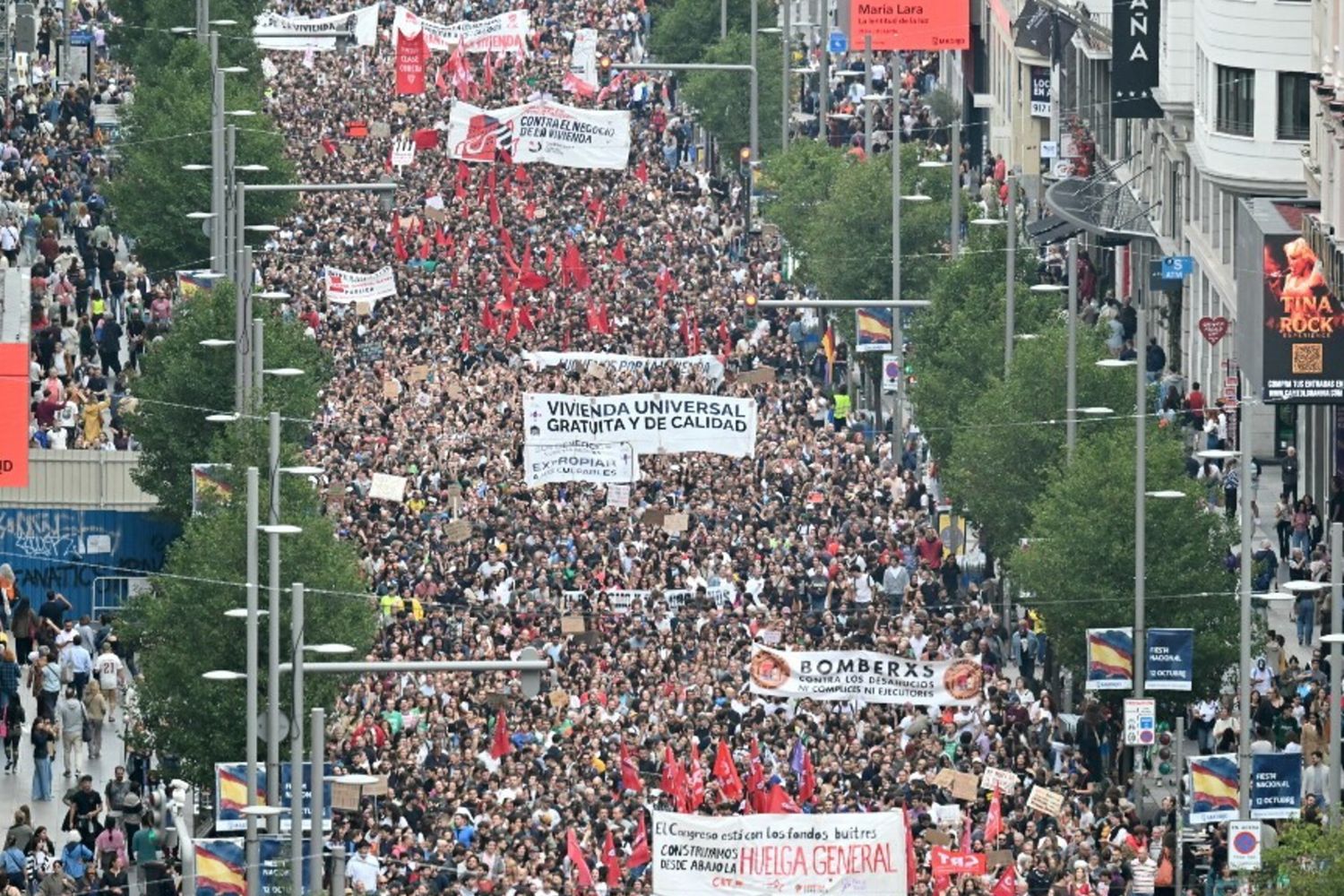 Protesta contro gli sfratti a Madrid