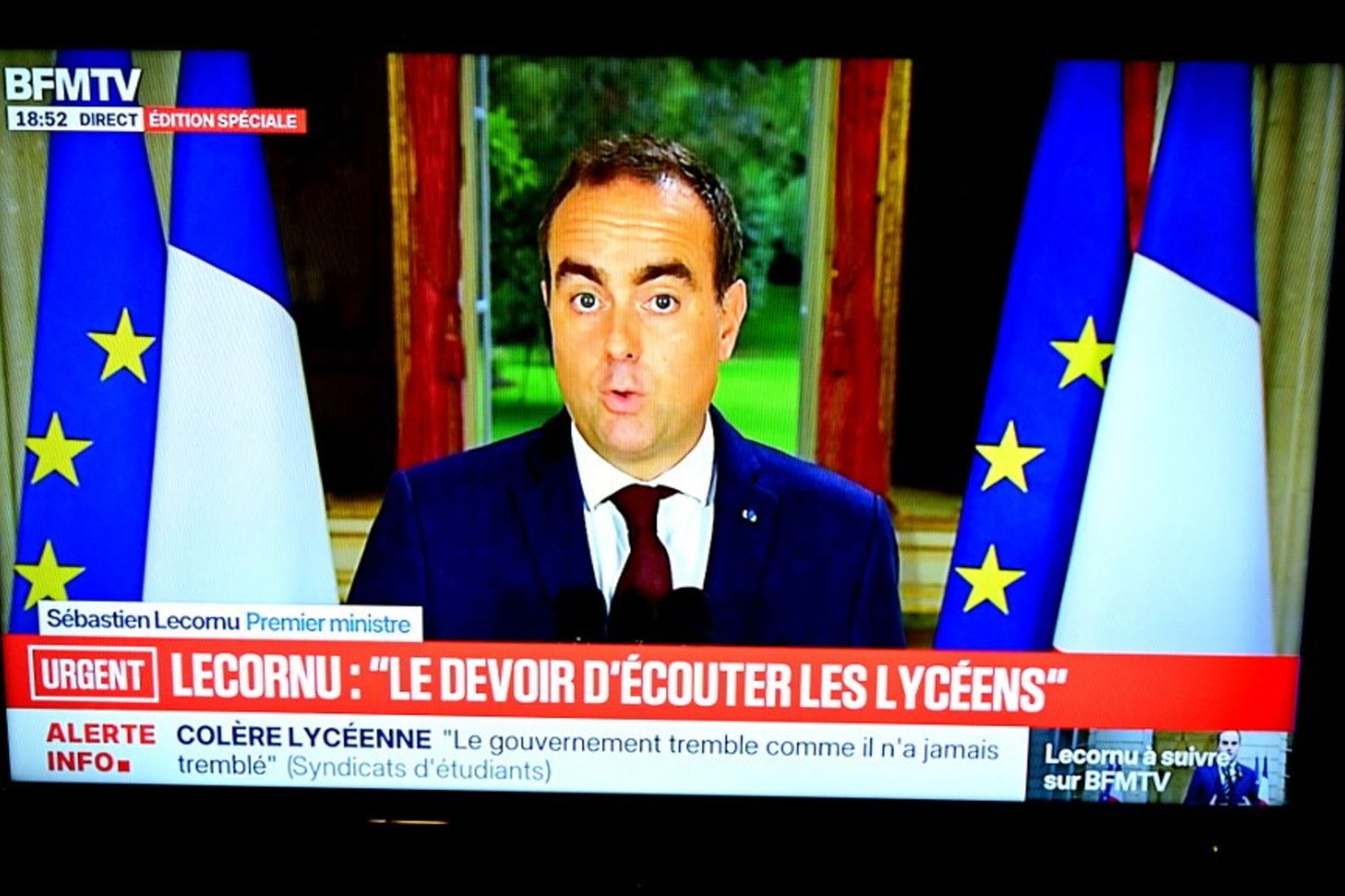 Proteste studentesche in Francia, Lecornu difende la polizia e apre al dialogo