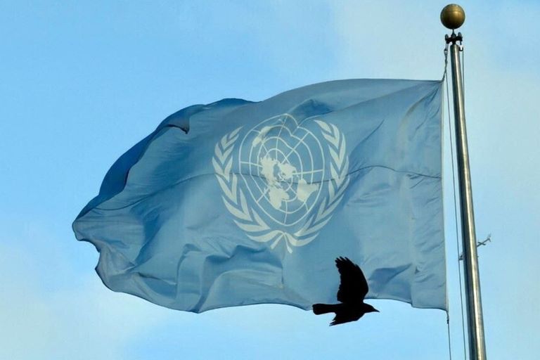 Bandiera dell'Onu a New York