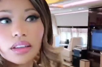 Nicki Minaj sull'Air Froce One