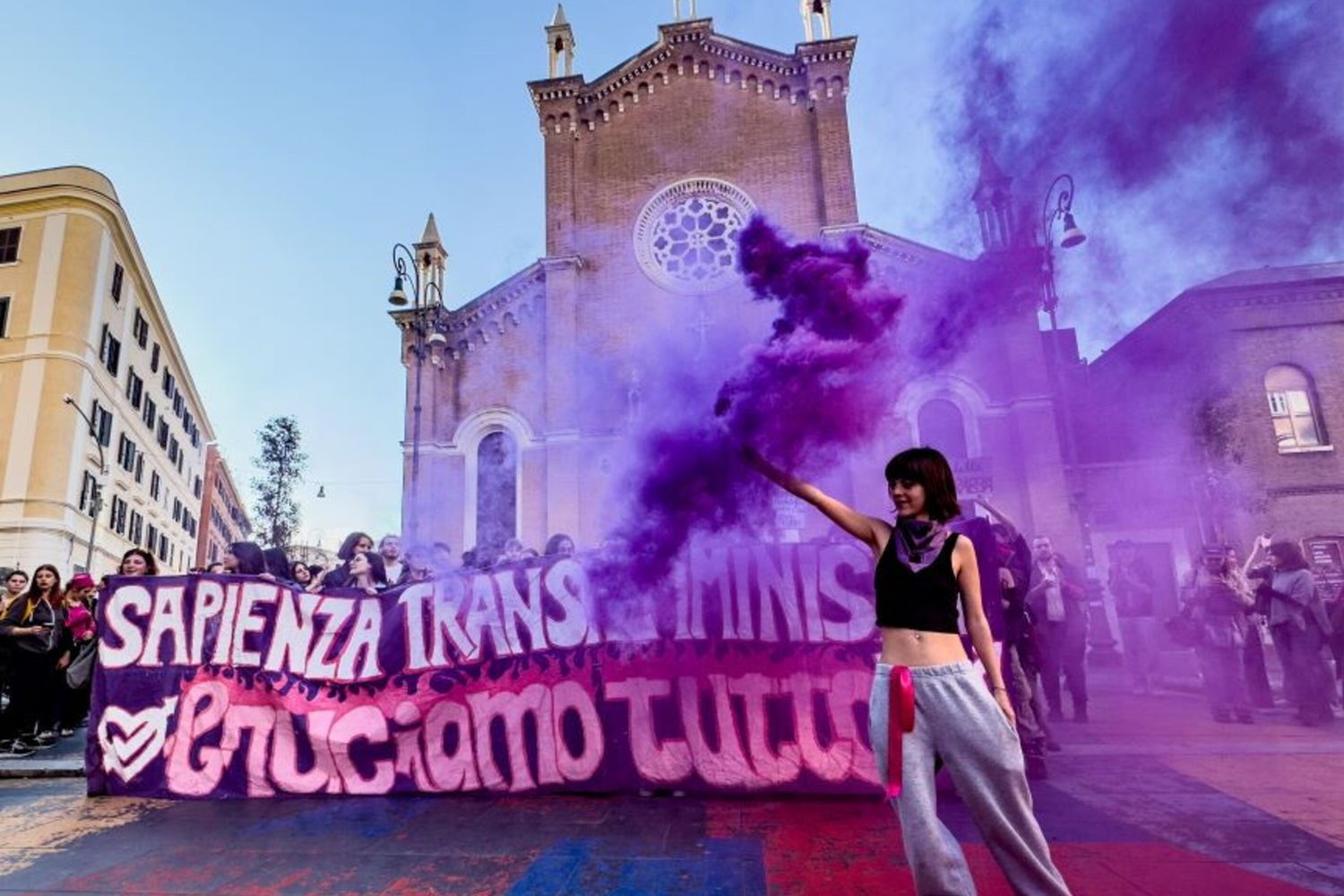 Manifestazione alla Sapienza di Roma per Ilaria Sula - aprile 2025