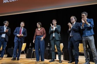 Giuseppe Conte, Elly Schlein, Nicola Fratoianni, Angelo Bonelli e Riccardo Magi