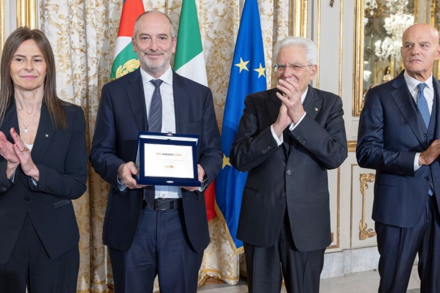 Consegna Premi Eni Award 2026 al professor John Hartwig