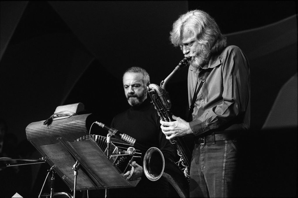 Piazzolla con Gerry Mulligan (AFP)