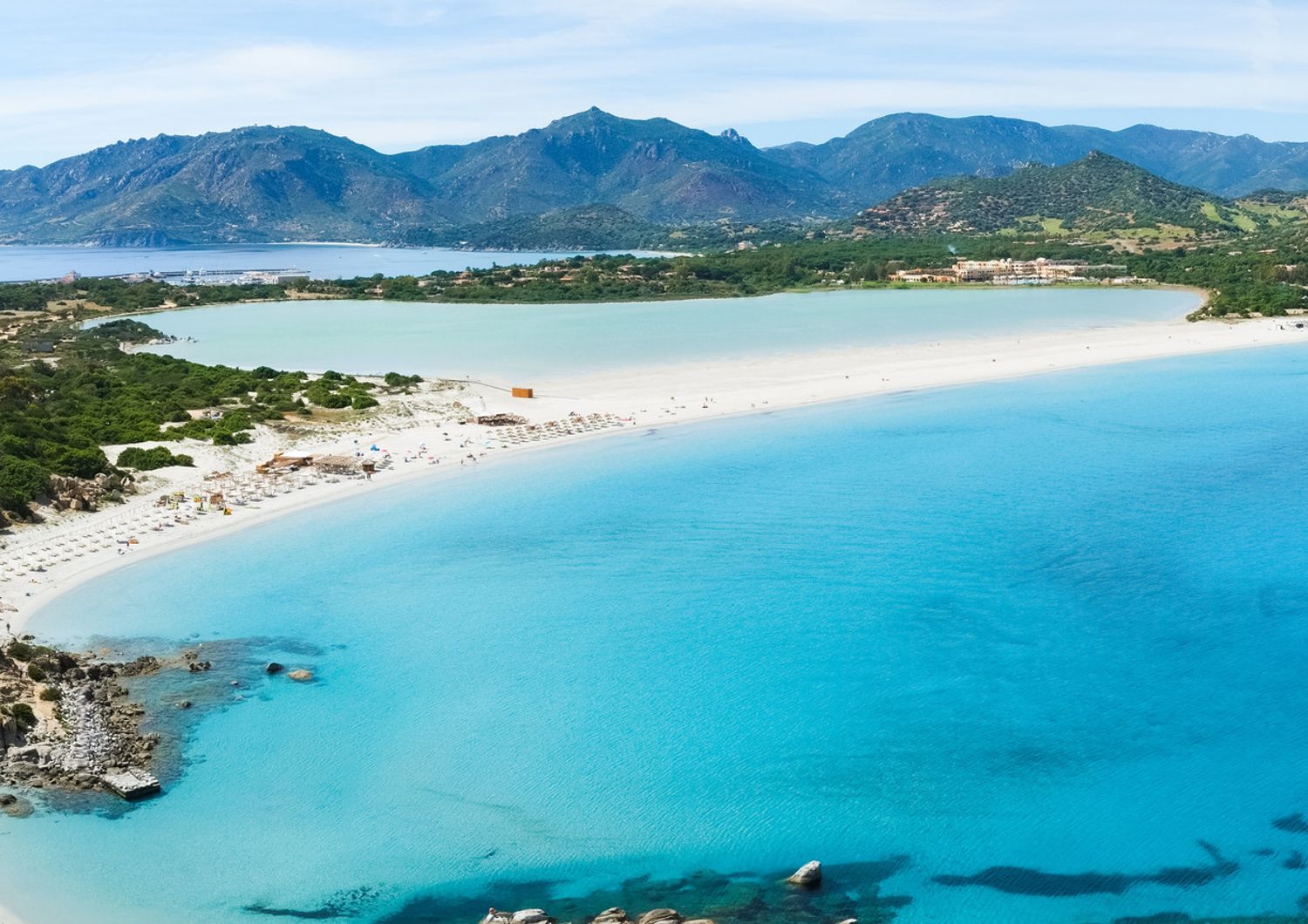 La spiaggia del Giunco a Villasimius, in Sardegna