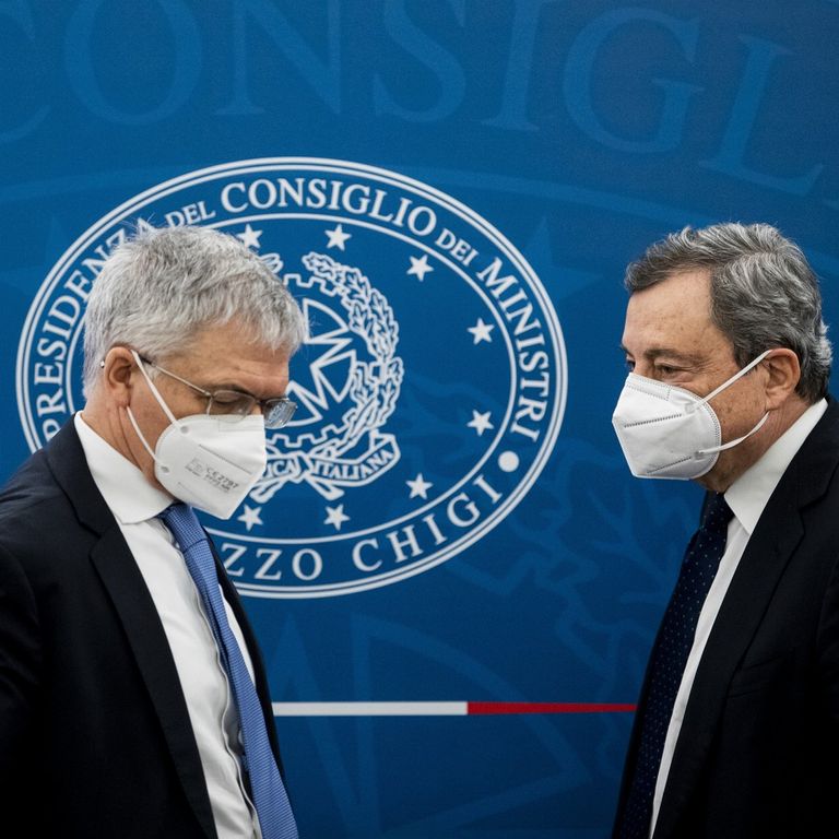 Daniele Franco e Mario Draghi