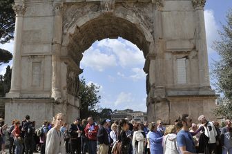 L'arco di Tito al Colosseo&nbsp;