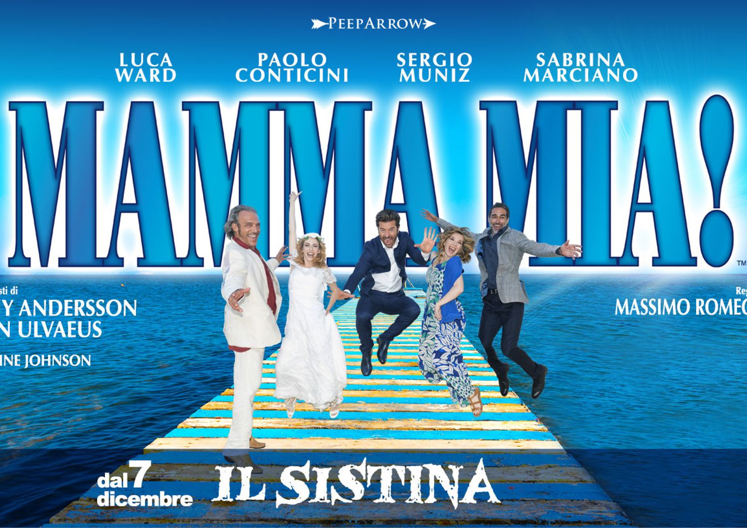Locandina musical Mamma Mia al teatro Sistina di Roma