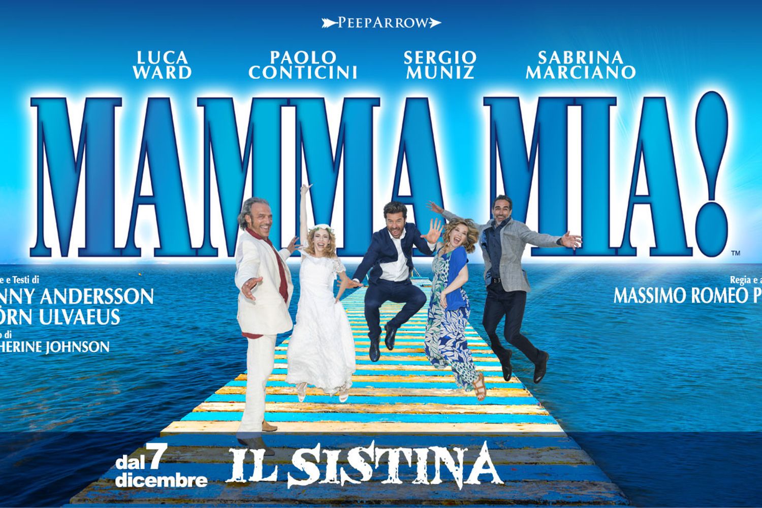 Locandina musical Mamma Mia al teatro Sistina di Roma