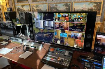 La regia allestita nel Palazzo Madama di Torino per il concerto con tecnologia 5G&nbsp;