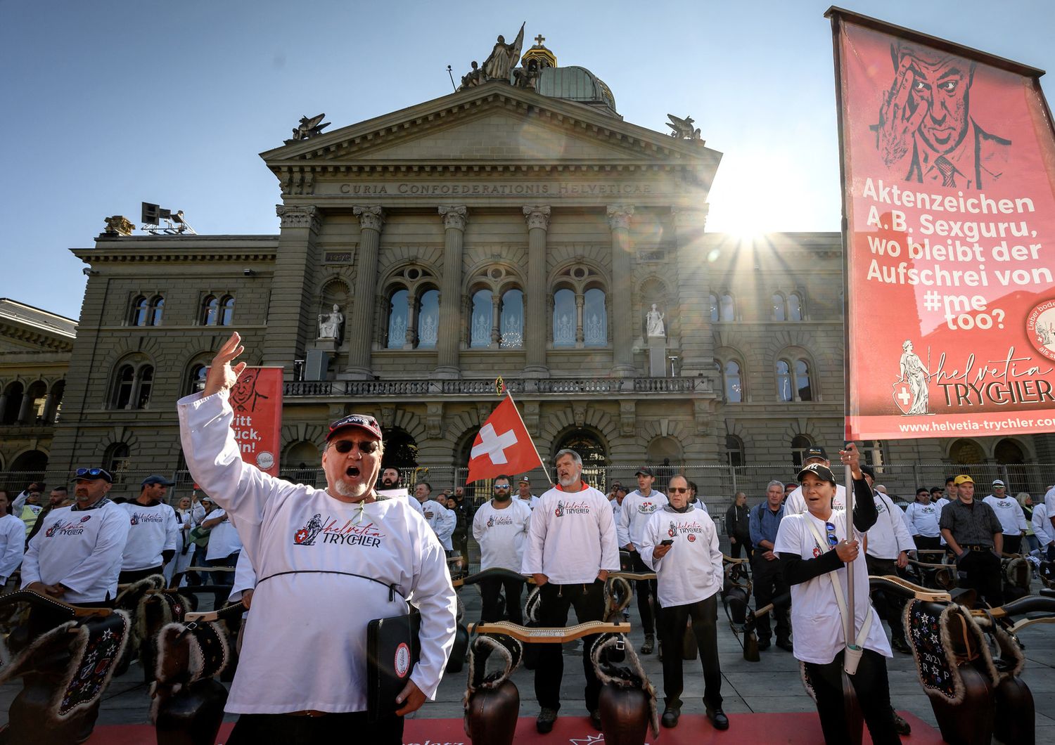 Manifestazione davanti al Palazzo Federale a Berna in Svizzera&nbsp;