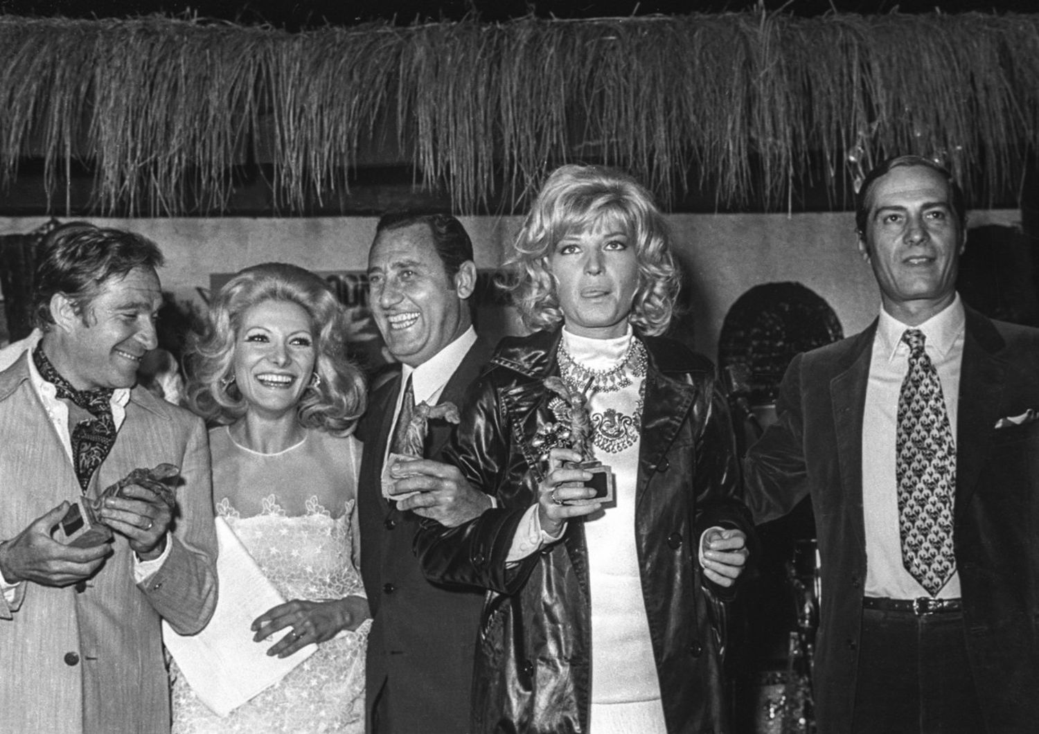 Ugo Tognazzi, Alberto Sordi, Monica Vitti e Nino Manfredi nel 1974