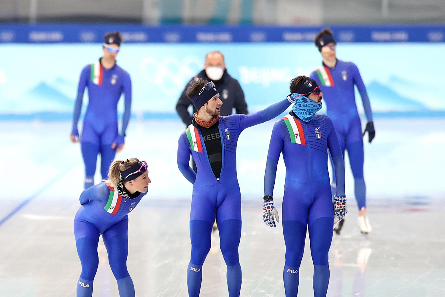 Azzurri in allenamento a Pechino