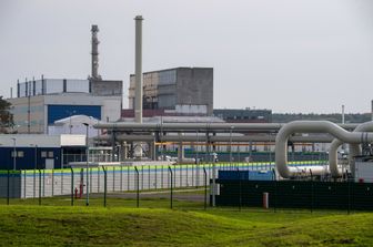 la stazione di ricezione del gas del gasdotto Nord Stream 2 del Mar Baltico a Lubmin in Germania&nbsp;