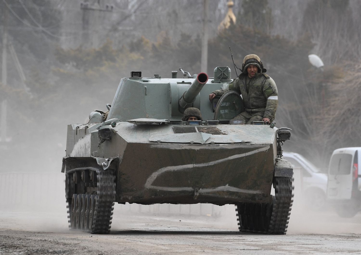 Un mezzo militare russo in Crimea