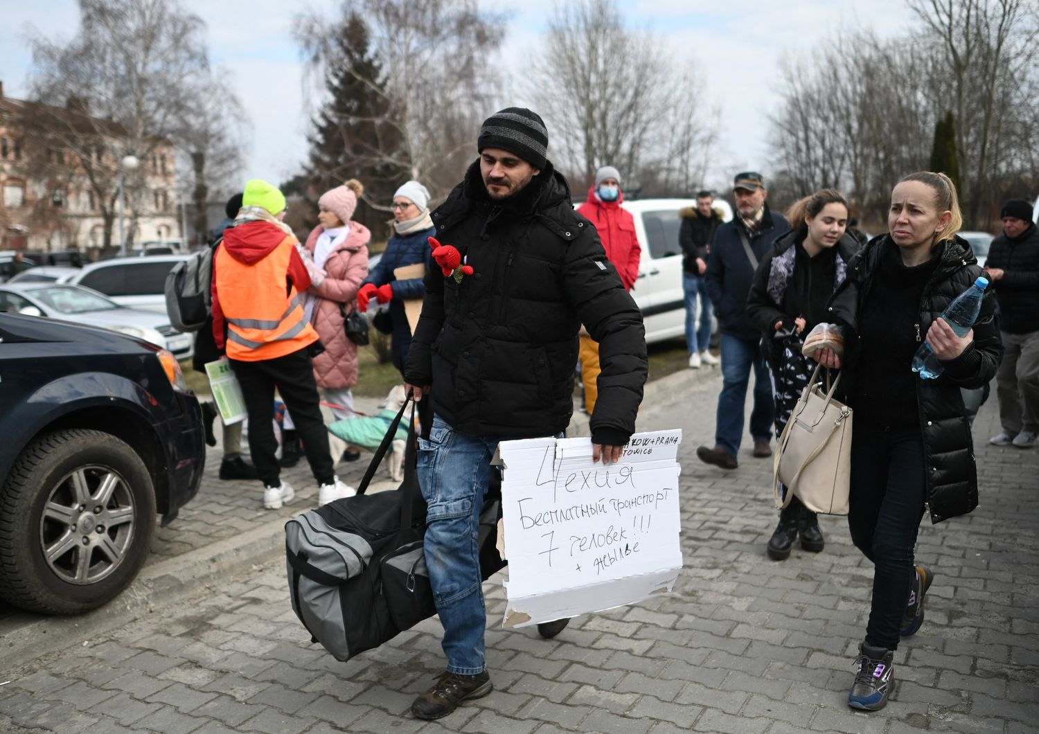 Rifugiati ucraini diretti in Polonia
