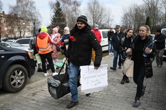 Rifugiati ucraini diretti in Polonia