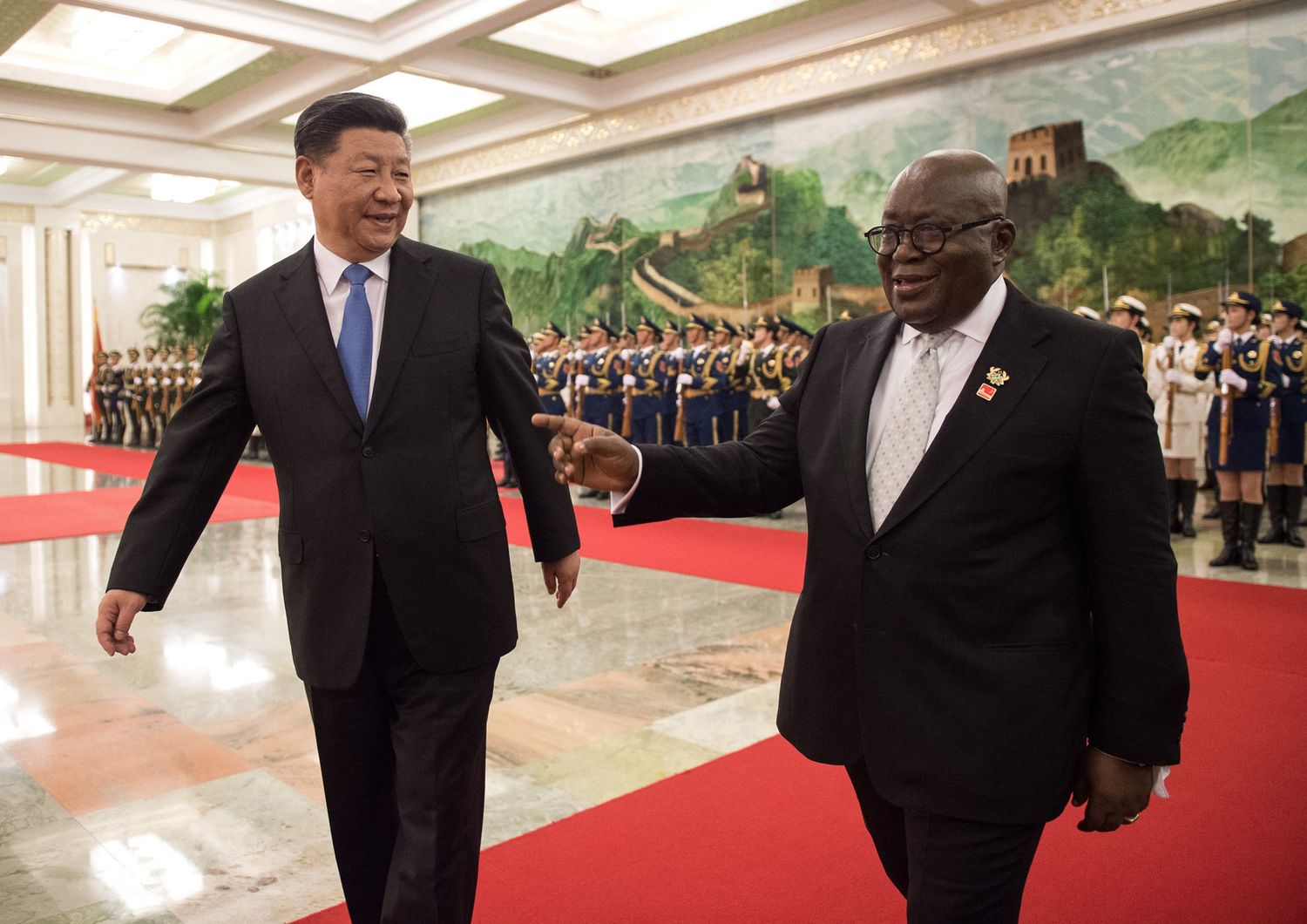Il presidente cinese Xi Jinping e quello del Ghana,&nbsp;Nana Akufo-Addo&nbsp;